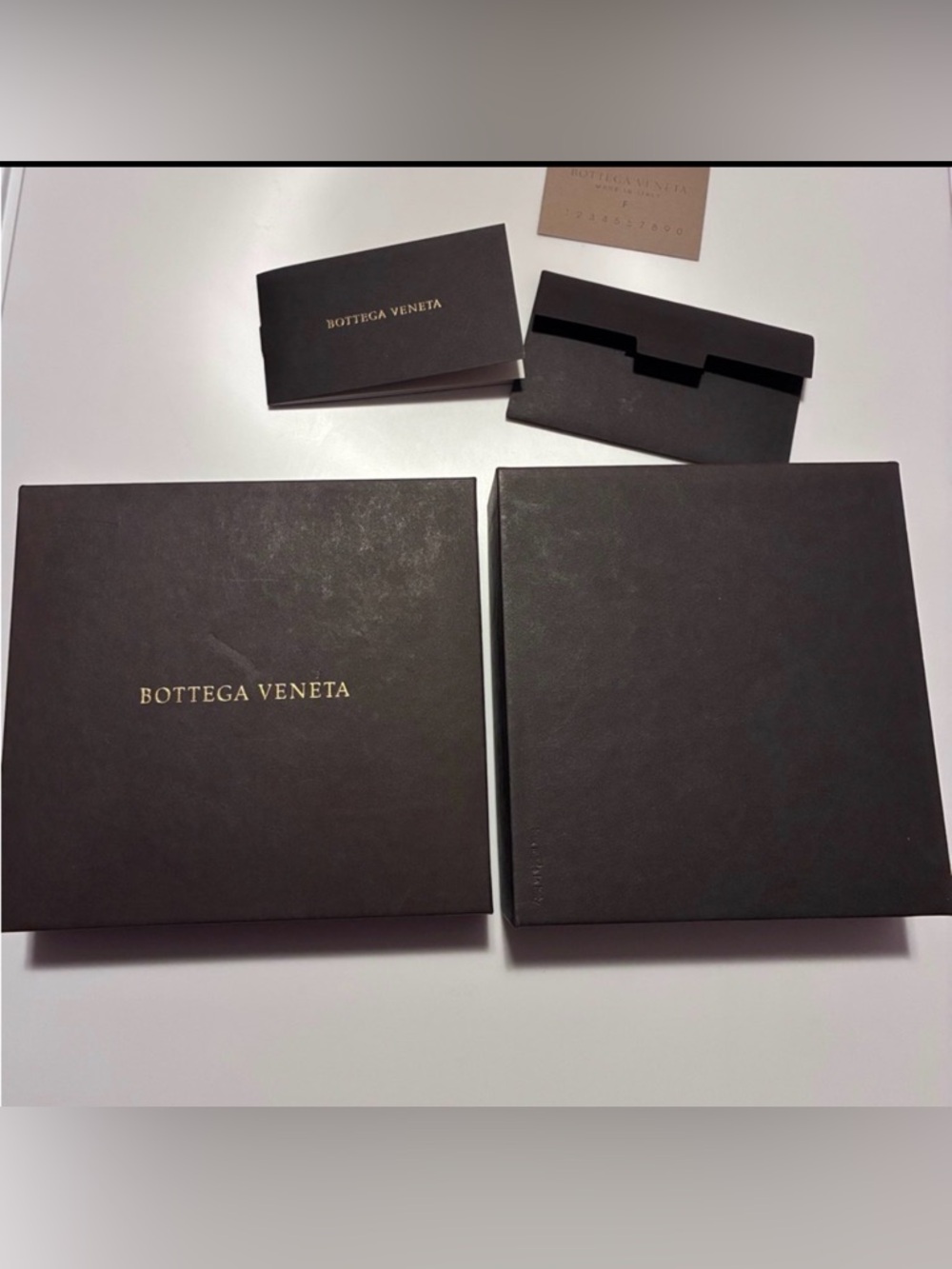 Bottega Veneta Authentic Empty Box + Paper Sleeve & Booklet – 5” x 5.5” 🤎